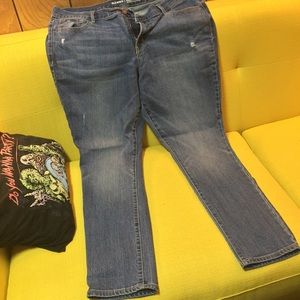 Size 16 Curvy Profile Mid-Rise Old Navy Blue Jeans